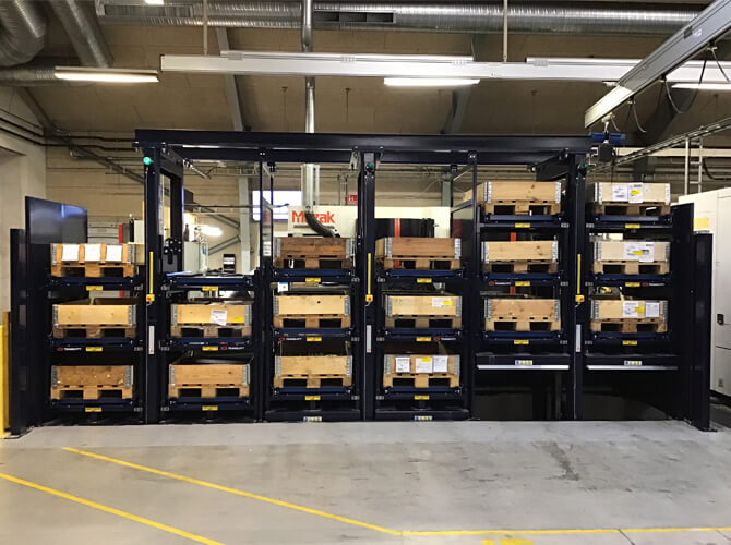 Translyft pallet elevator makes it easy to access many pallets